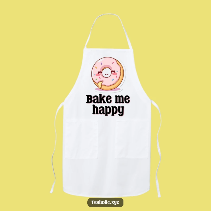Funny Donut Apron - Happy Winking Donut, Baker's Sweet Gift