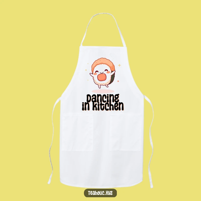 Funny Charmed Sushi Dance Apron - Cook with Flair & Japanese Elegance