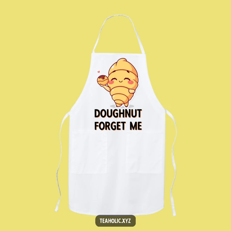 Funny Croissant Wink Apron: Pastry Pal Kitchen Fun - Practical Funny Gift