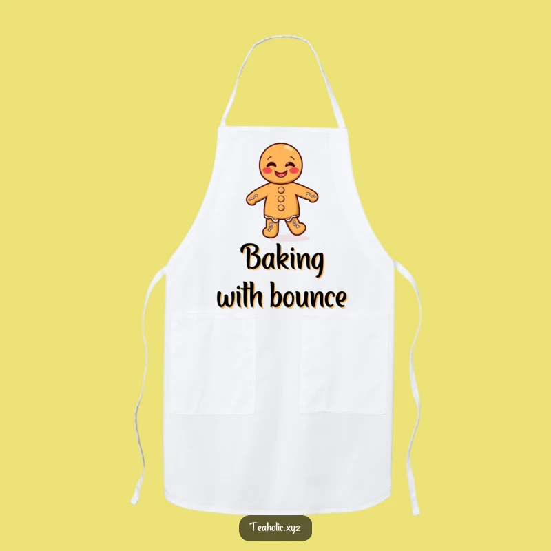Funny Gingerbread Man Apron: Giggling Chef Cookie for Kitchen Fun