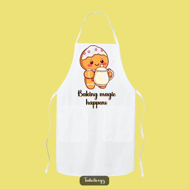 Funny Gingerbread Teapot Apron: Cook Up Fun in the Kitchen, Perfect Funny Gift