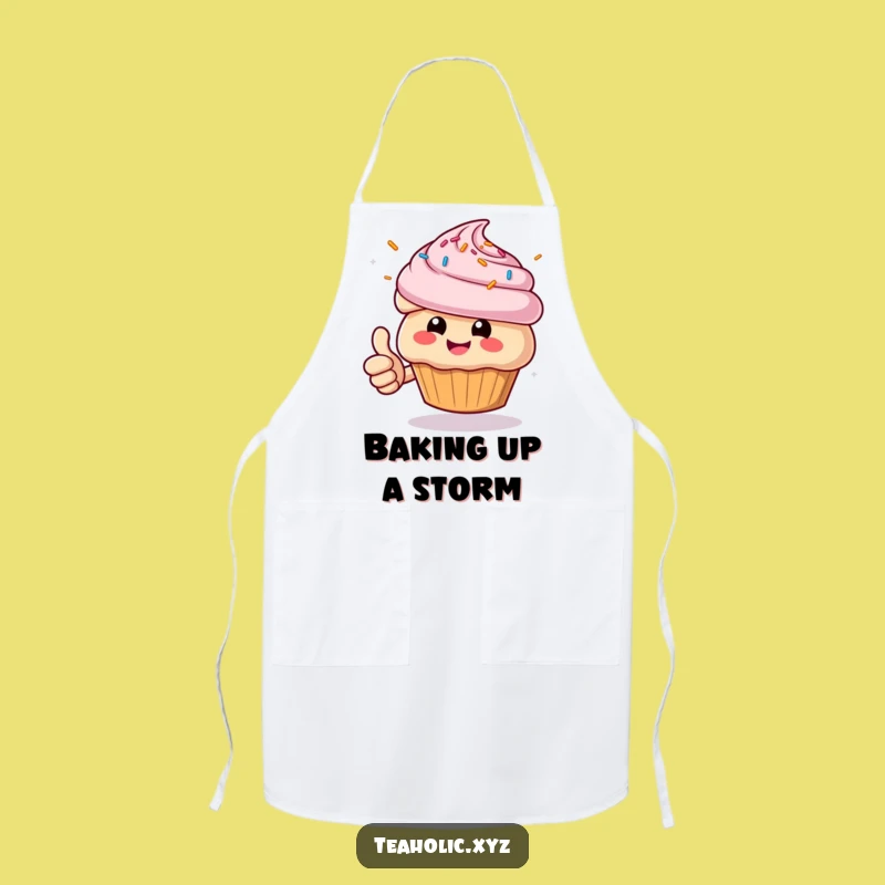 Funny Muffin Thumbs Up Apron - Cheerful Chef's Delight Gift