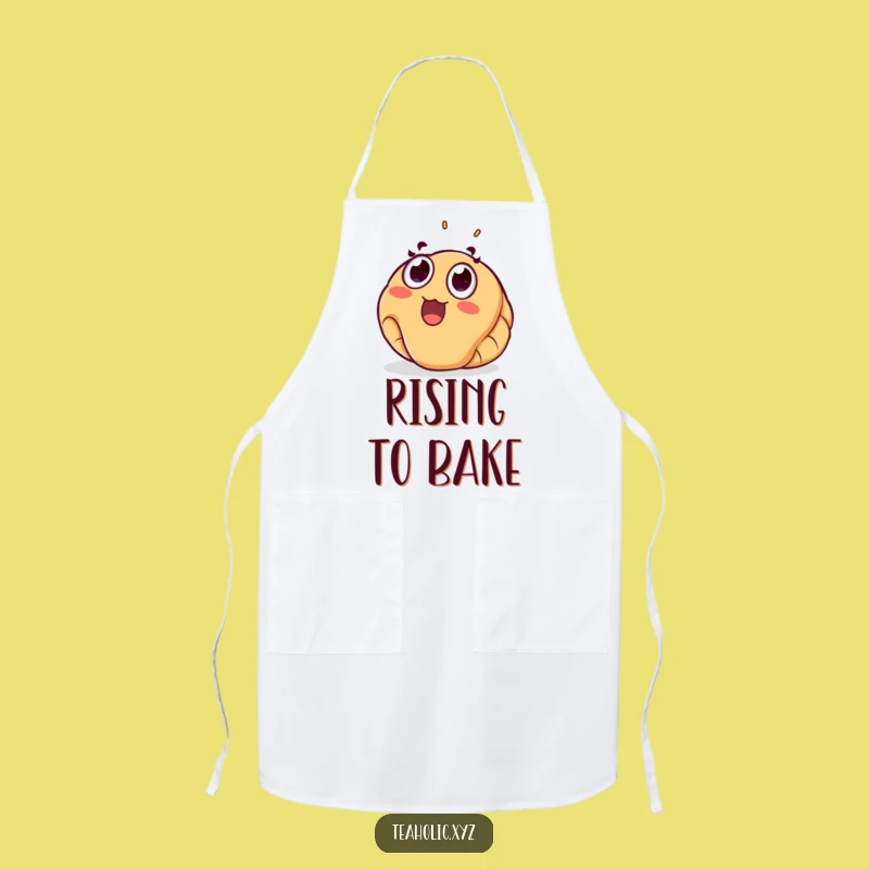 Funny Surprised Croissant Apron: Bake with Joyful Flair and Kitchen Protection