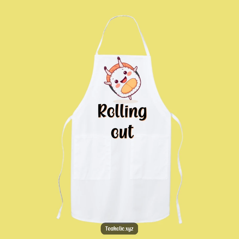 Funny Sushi Somersault Apron: Playful Chef's Gear, Hilarious Funny Gift for Cooks