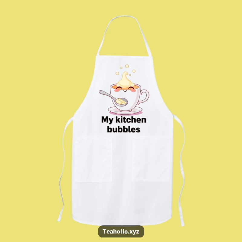 Funny Teacup Bubble Apron: Cook Up Smiles with Bubbly Fun