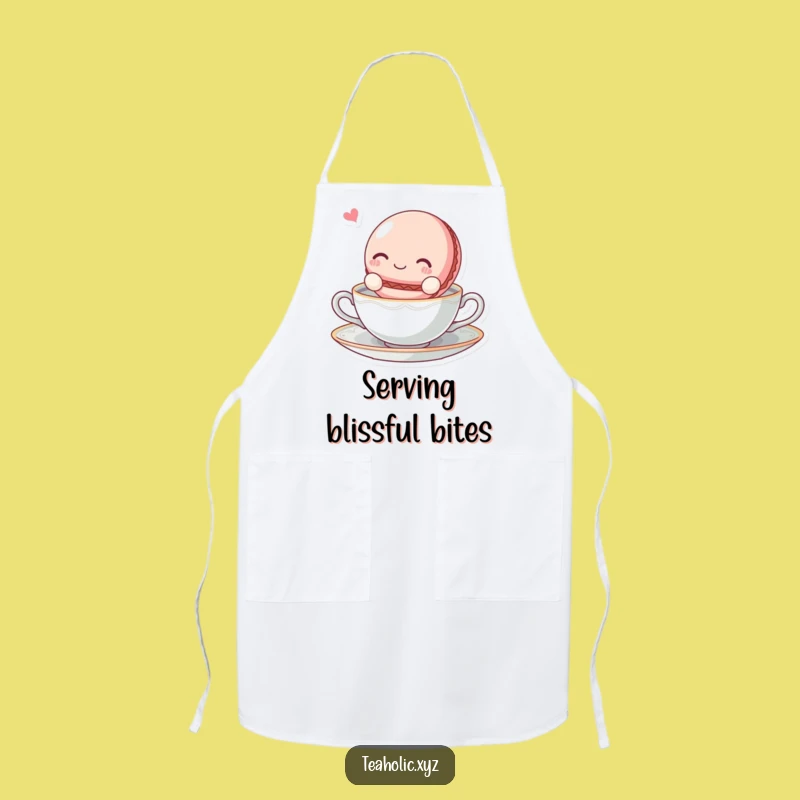 Funny Macaroon Tea Apron: Brew Up Peace and Sweetness in the Kitchen