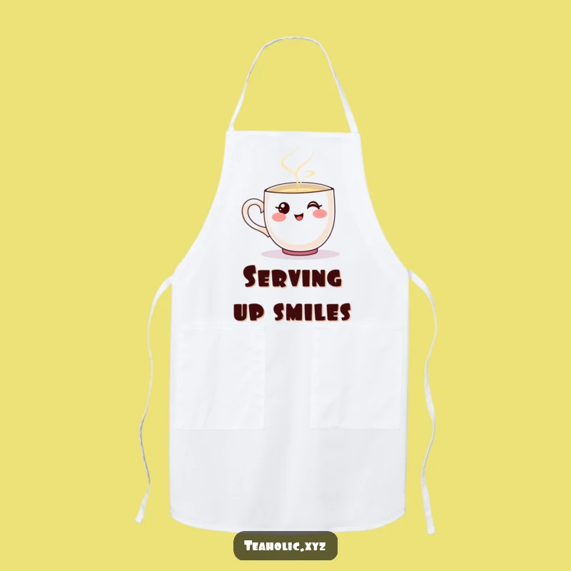 Funny Teacup Apron: Serve Warmth with a Cheerful Pouring Character