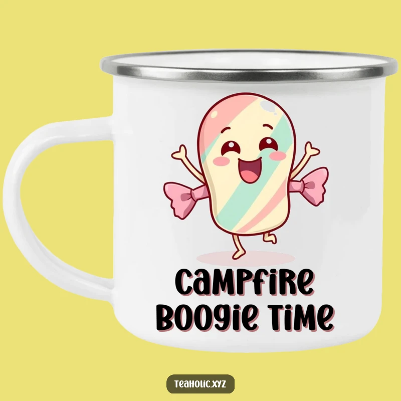 Durable Funny Candy Dance Camping Mug: Sweet Adventures Await