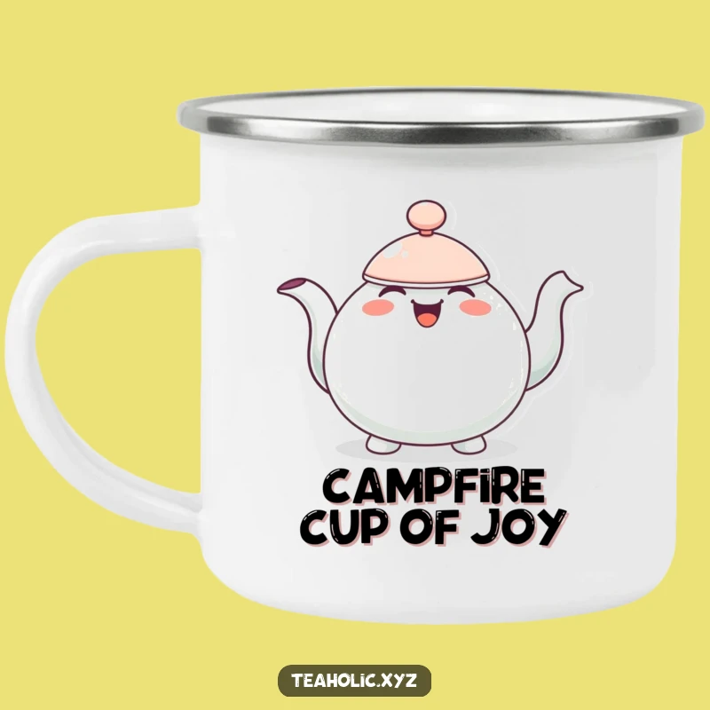 Funny Teapot Camping Mug: Joyful Adventures with a Bobbing Character