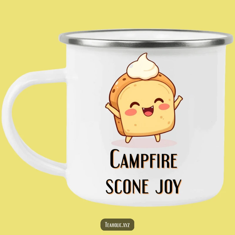 Funny Scone Bouncing Camping Mug - Joyful Adventures!