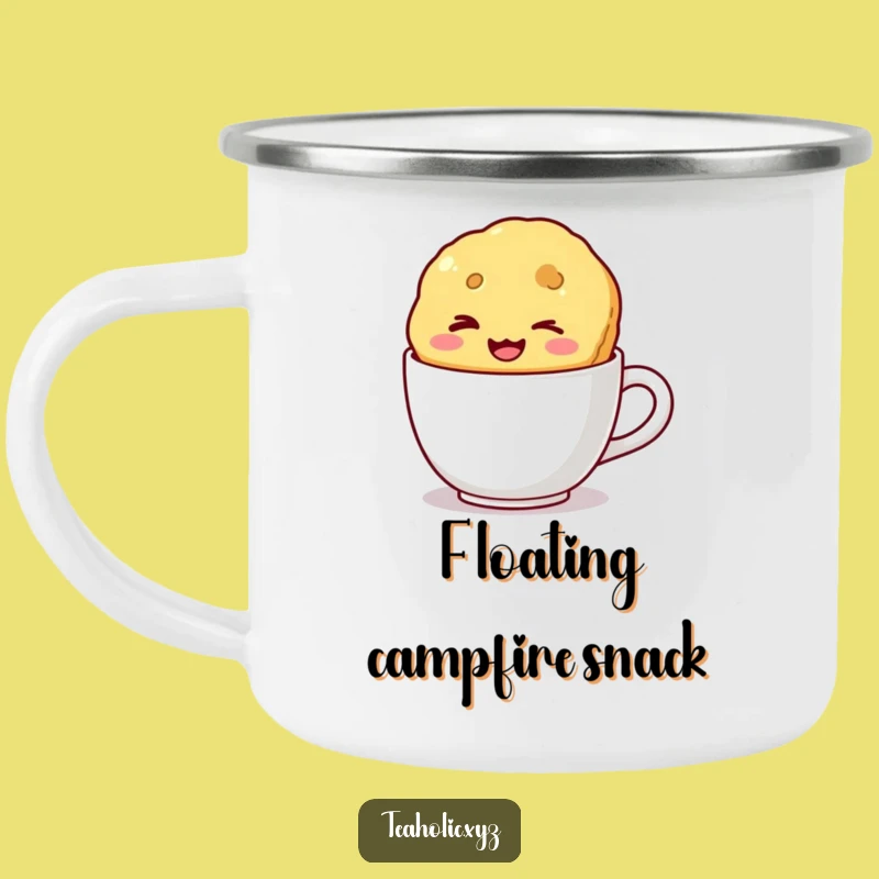Funny Winking Biscuit Camping Mug - Durable & Funny Outdoor Companion