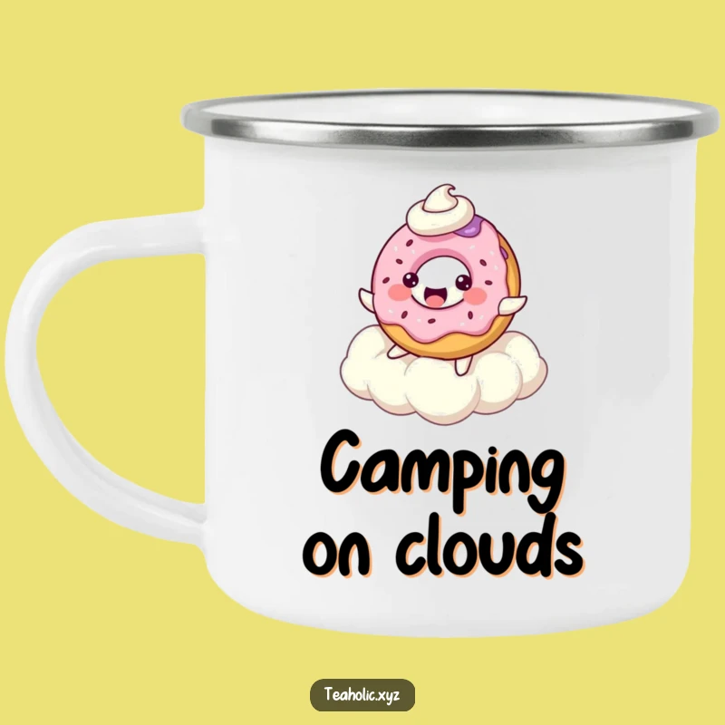 Funny Bubbly Donut Camping Mug: Your Playful Companion for Adventures