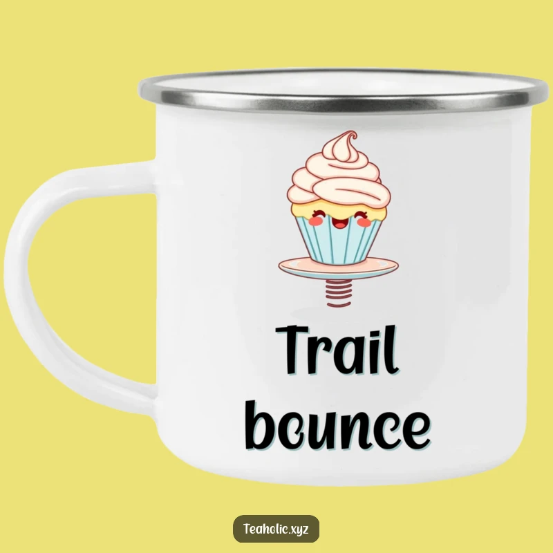 Funny Cupcake Bounce Camping Mug: Durable Giggling Cup, Ideal Funny Gift for Campers