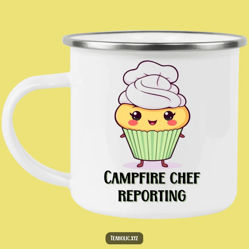 Funny Cupcake Chef Camping Mug: Kitchen Pride on Every Adventure
