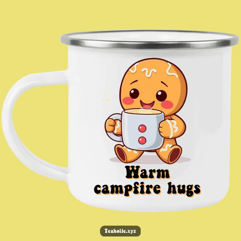 Funny Gingerbread Man Camping Mug: Your Cheerful Campfire Companion
