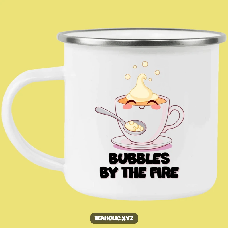Funny Teacup Bubble Camping Mug: Your Cheerful Companion for Adventures