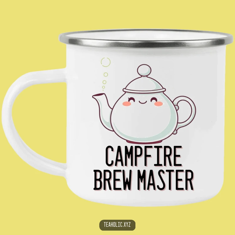 Funny Teapot Puff Camping Mug: Durable Character Drinkware, Perfect Humorous Gift!