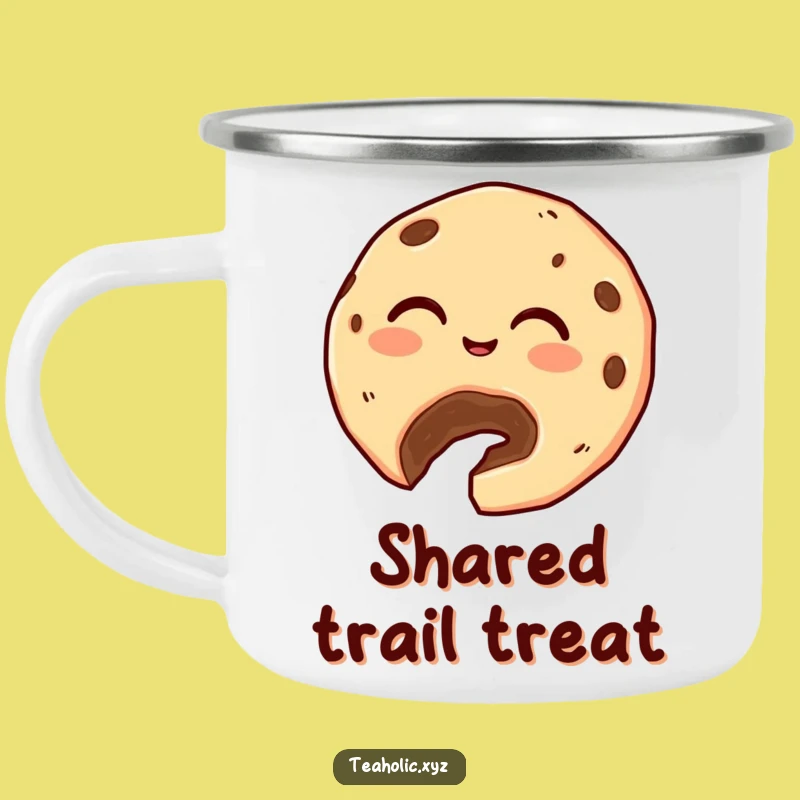 Funny Cookie Offering Camping Mug - Sweet Adventures and Sharing!