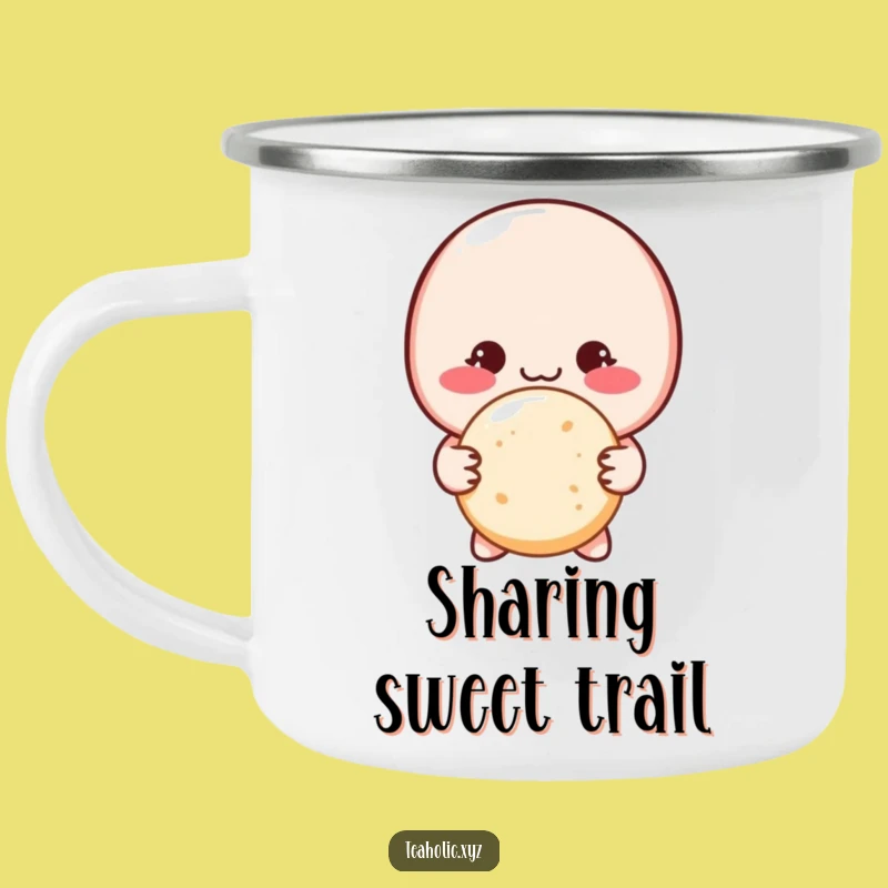 Funny Shy Macaron Camping Mug: Sweet Sips on the Go