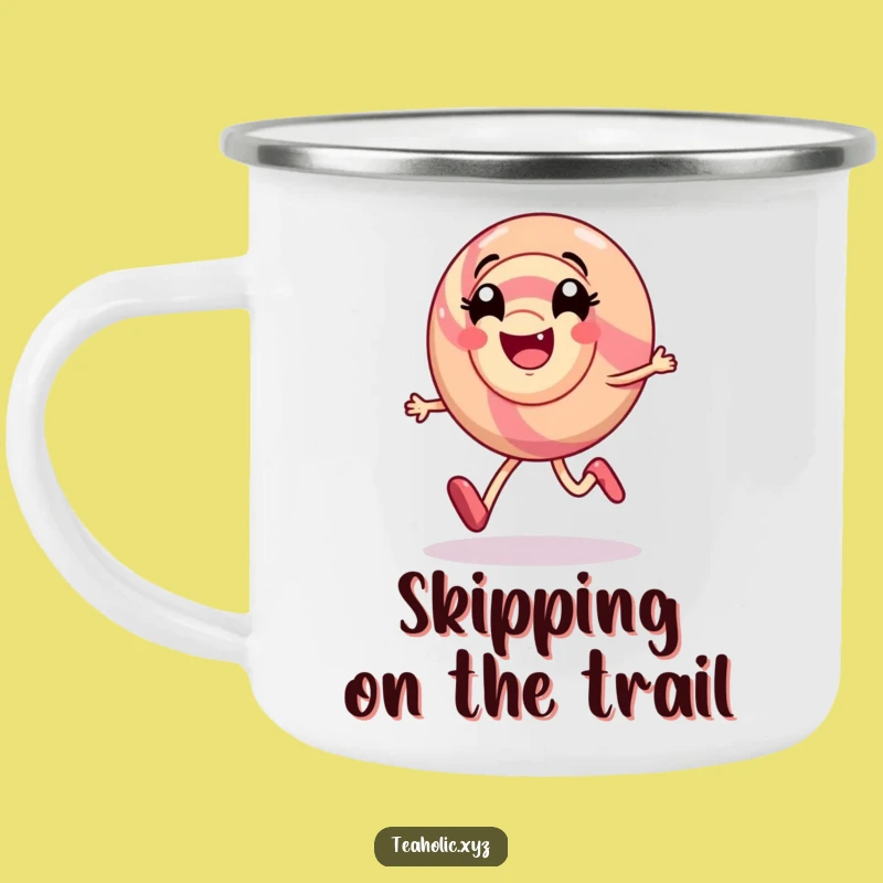 Durable Funny Candy Swirl Skip Camping Mug: Adventure Fun, Great Gift