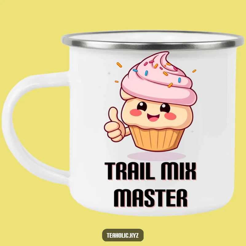Funny Muffin Thumbs Up Camping Mug - Cheerful Outdoor Sip