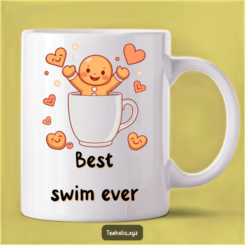 Funny Gingerbread Man Mug Jump - Hilarious Hot Beverage Lover Gift