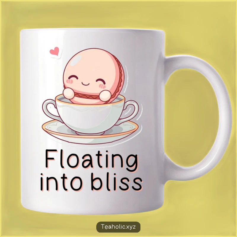 Funny Macaroon Tea Mug: Blissful Character Relaxation for Your Morning Brew Gift