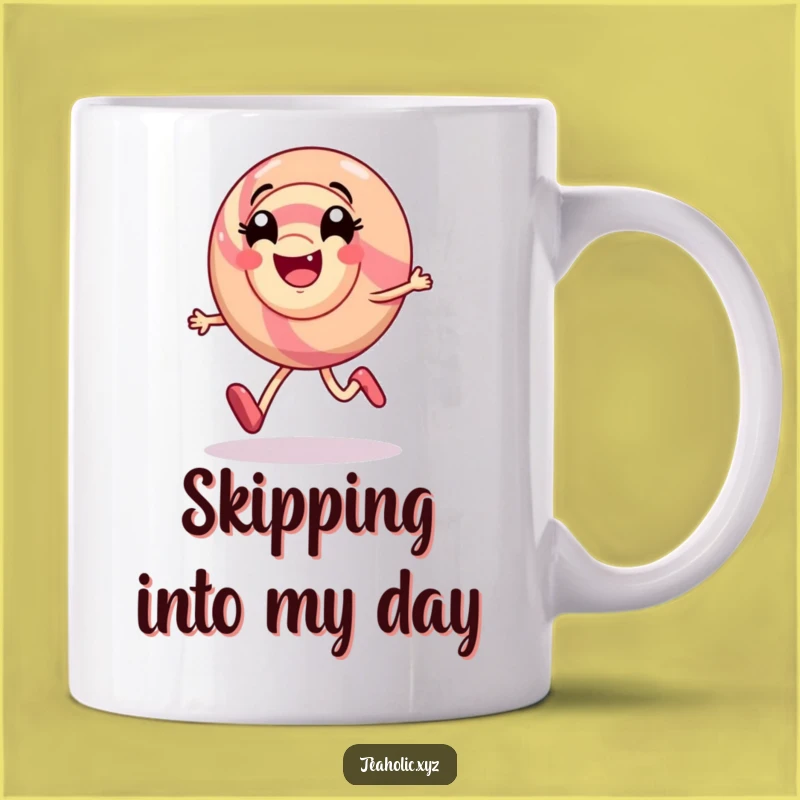 Funny Candy Swirl Skip Mug: Joyful Sips, Sweet Humor, Perfect Gift