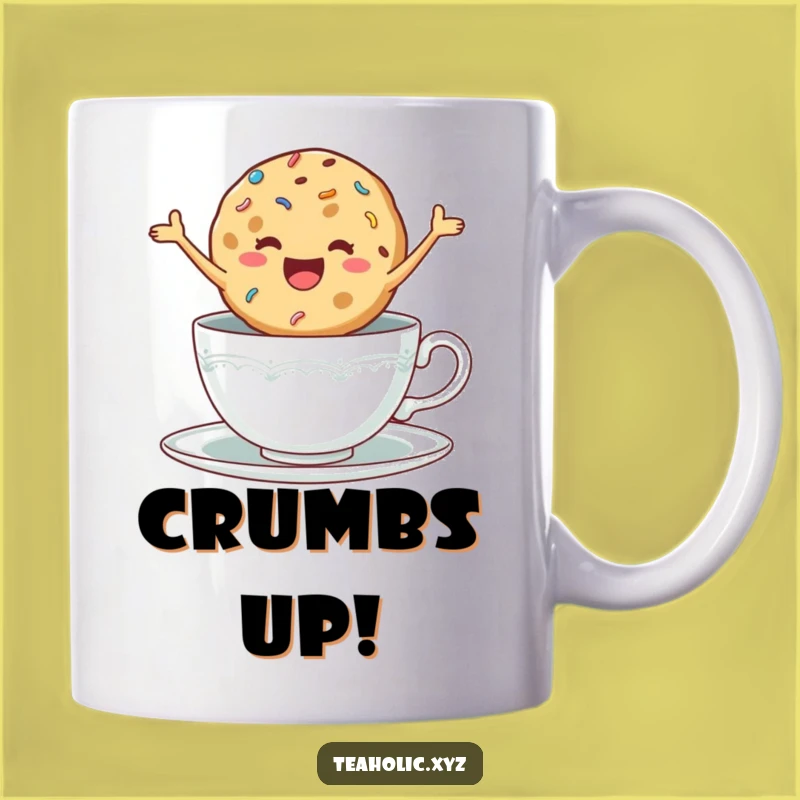 Funny Cookie Lover Mug - Delighted Cookie Jumping, Sweet Tea Cup Gift