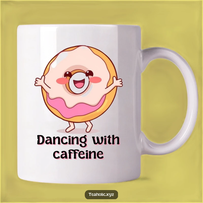 Funny Donut Dance Mug: A Happy Character Gift for Joyful Sips