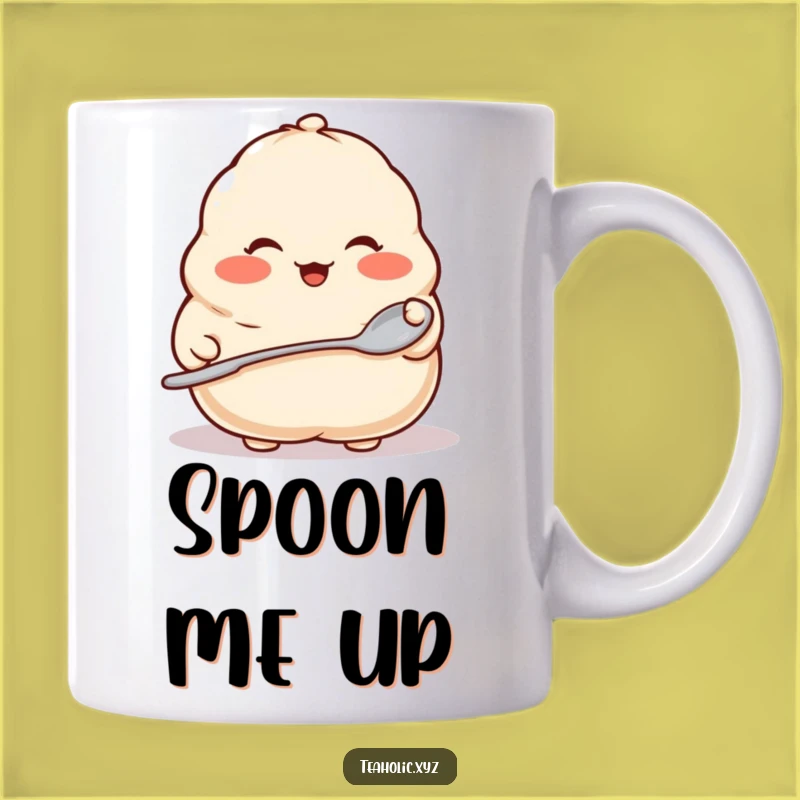 Funny Dumpling Spoon Mug: Adorable Foodie Gift for a Joyful Brew