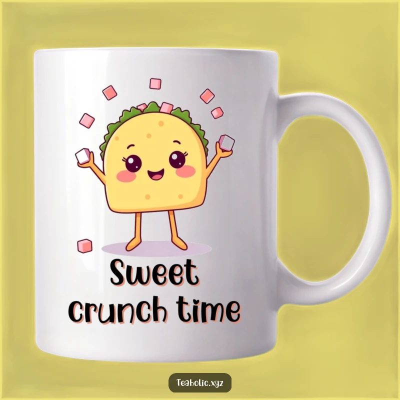 Funny Taco Juggler Mug: Happy Food Character, Perfect Funny Gift for Taco Lovers