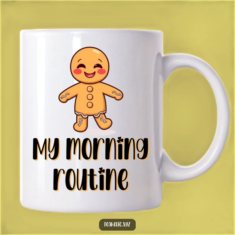 Funny Gingerbread Man Mug: Giggling Jigging Cookie Perfect for Holiday Cheer Gift