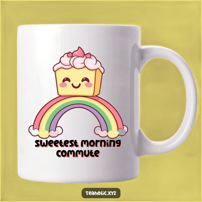 Funny Cake Rainbow Slide Mug: Hilarious Dessert Gift for Sweet Treat Lovers