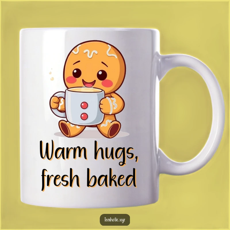 Funny Gingerbread Man Mug: A Cheerful Morning Brew Pal, Perfect Gift Idea