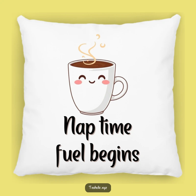 Comfortable Funny Smiling Coffee Cup Pillow - Add Cheer to Your Space