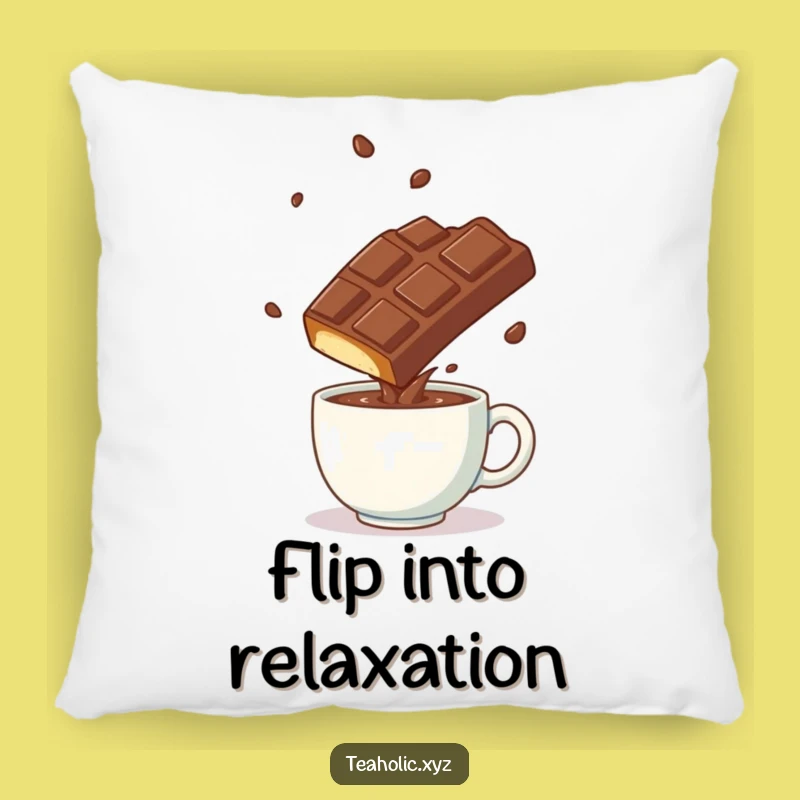 Cozy Funny Chocolate Somersault Pillow - Playful Bar Cushion Gift
