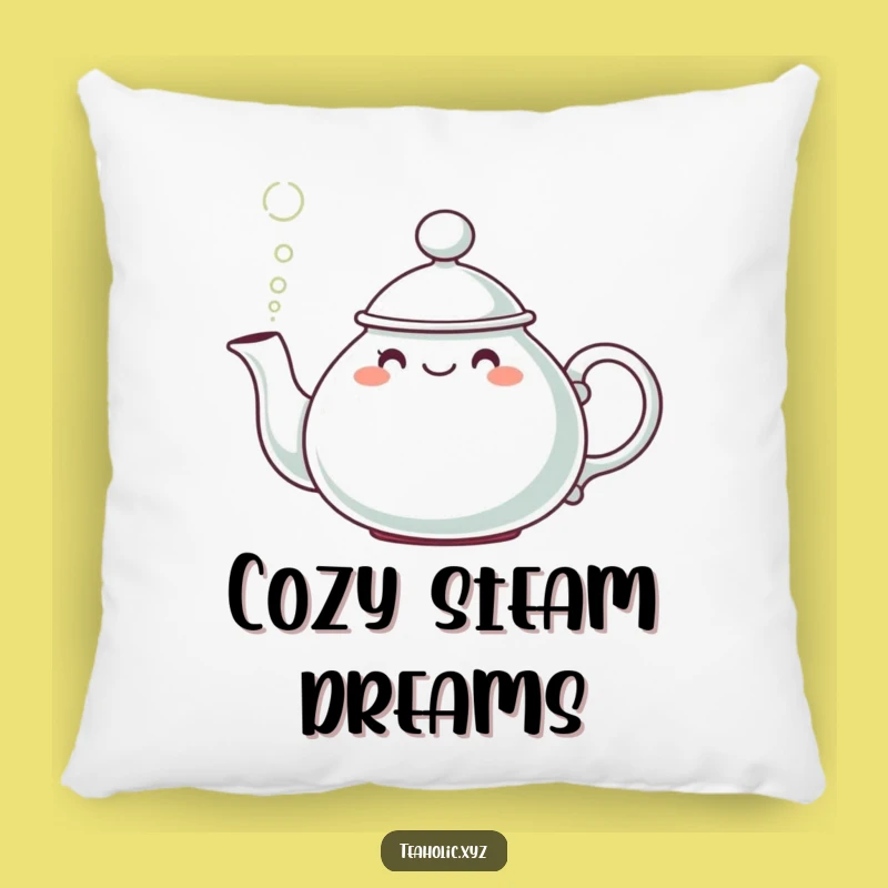 Funny Teapot Puff Pillow: Cozy Character Cushion, Perfect Humorous Gift!