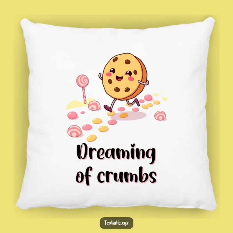 Funny Cookie Character Pillow: Cozy Candy Path Accent Pillow Funny Gift
