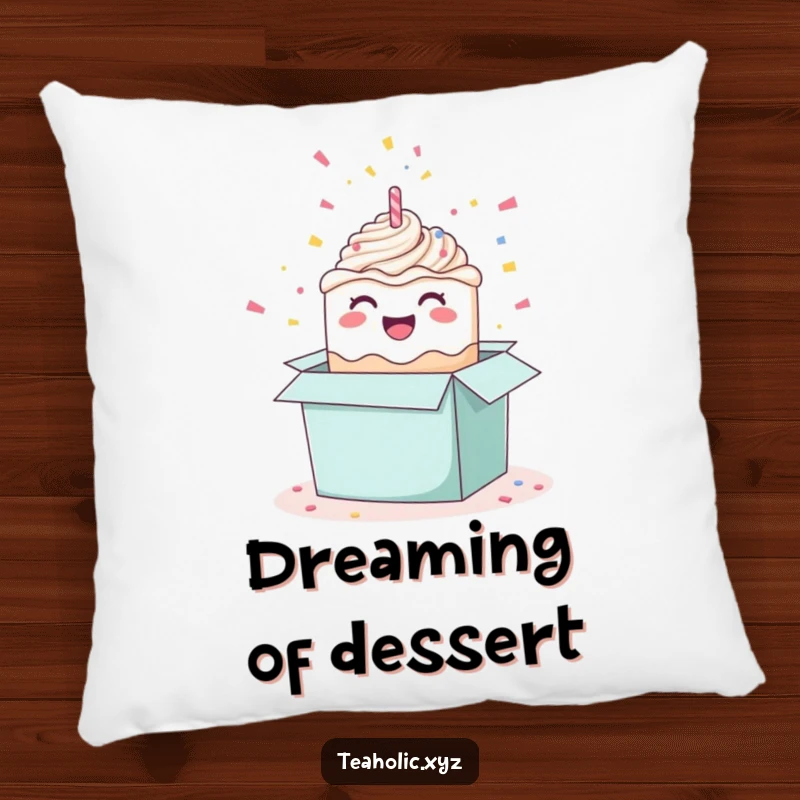 Funny happy cake pillow, soft and decorative cushion featuring a joyful cake with confetti, perfect for adding festive cheer.