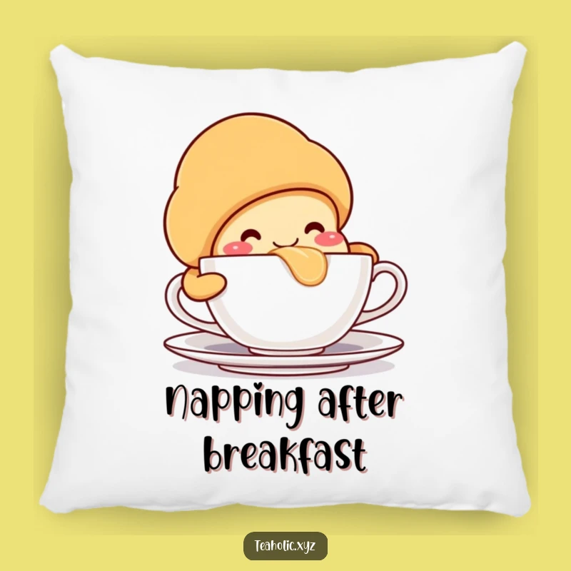 Funny Croissant Teacup Pillow: Cuddly Comfort and Morning Cheer