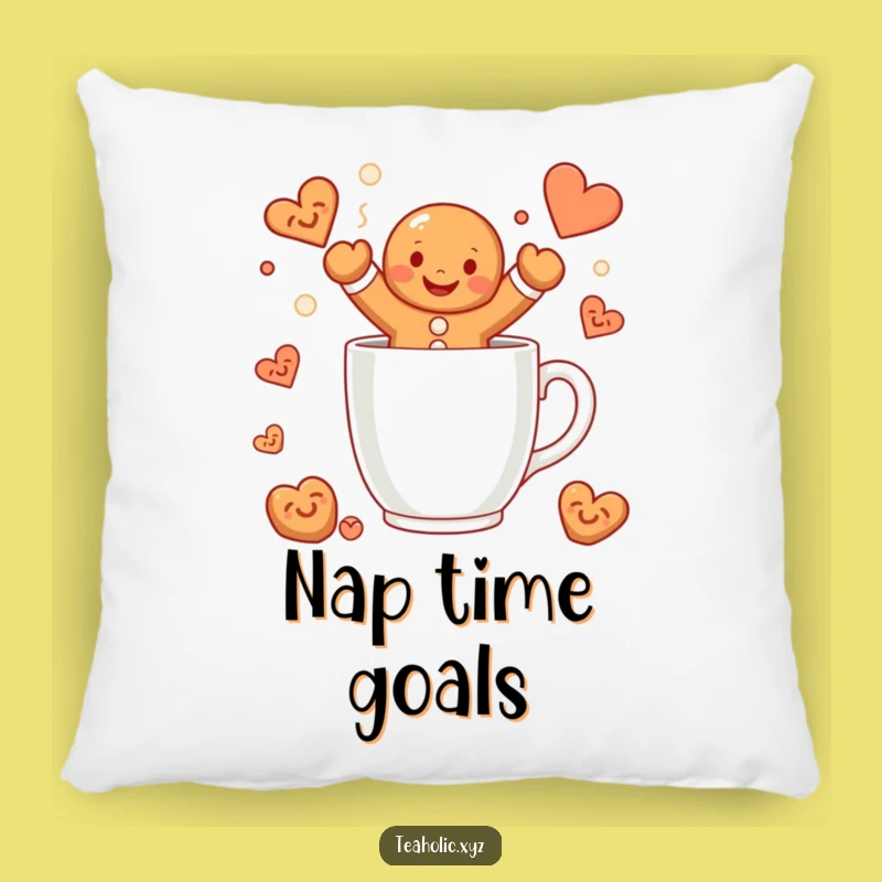 Funny Gingerbread Man Mug Jump Pillow - Cozy Comfort with Hilarious Holiday Vibes
