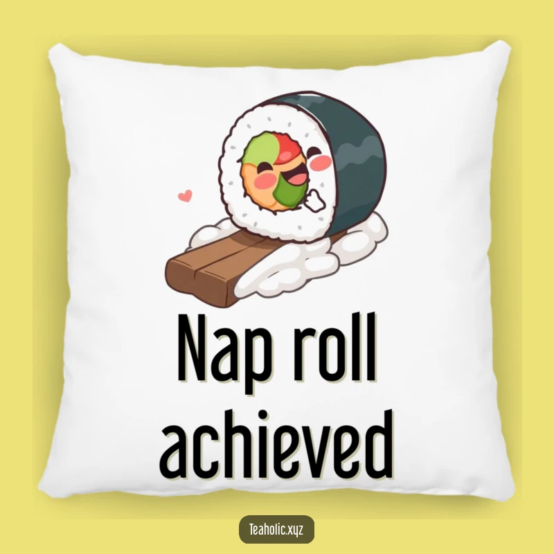 Funny Sushi Roll Pillow: Cozy Gleeful Sushi Accent, Cute Funny Gift Pillow