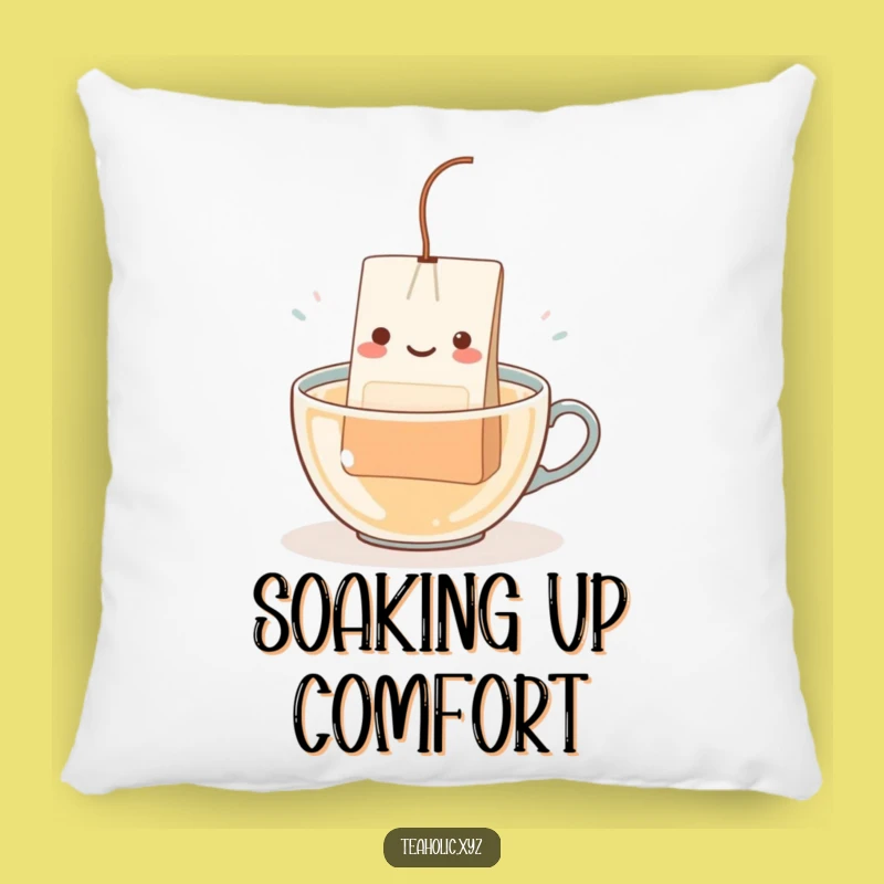 Funny Teabag Dip Pillow: Cozy Character Cushion, Perfect Humorous Gift!