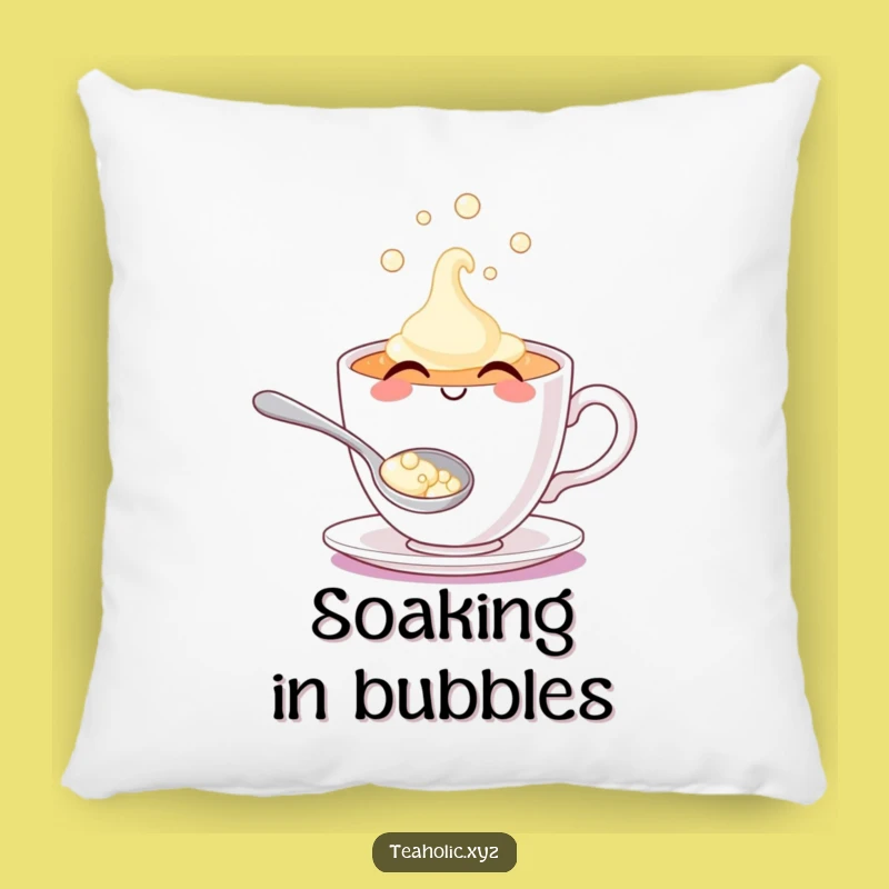 Funny Teacup Bubble Pillow: Cuddly Comfort and Bubbly Cheer