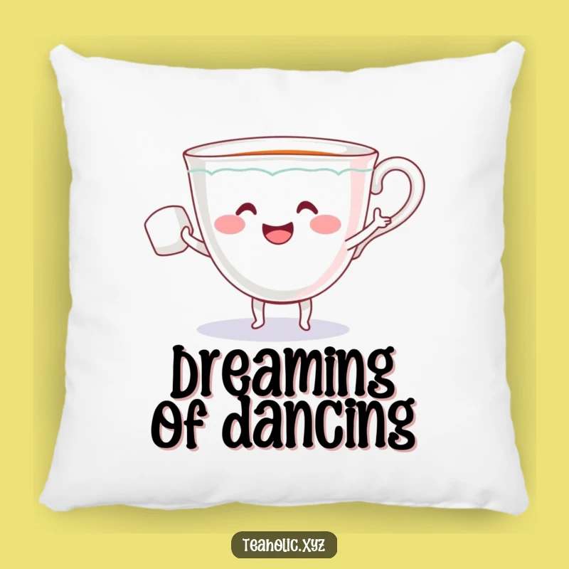 Funny Teacup Sugar Cube Dance Pillow - Soft & Funny Accent for Cozy Comfort