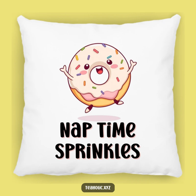 Funny Donut Jump Pillow: Cozy Happy Donut Accent, Cute Funny Gift Pillow