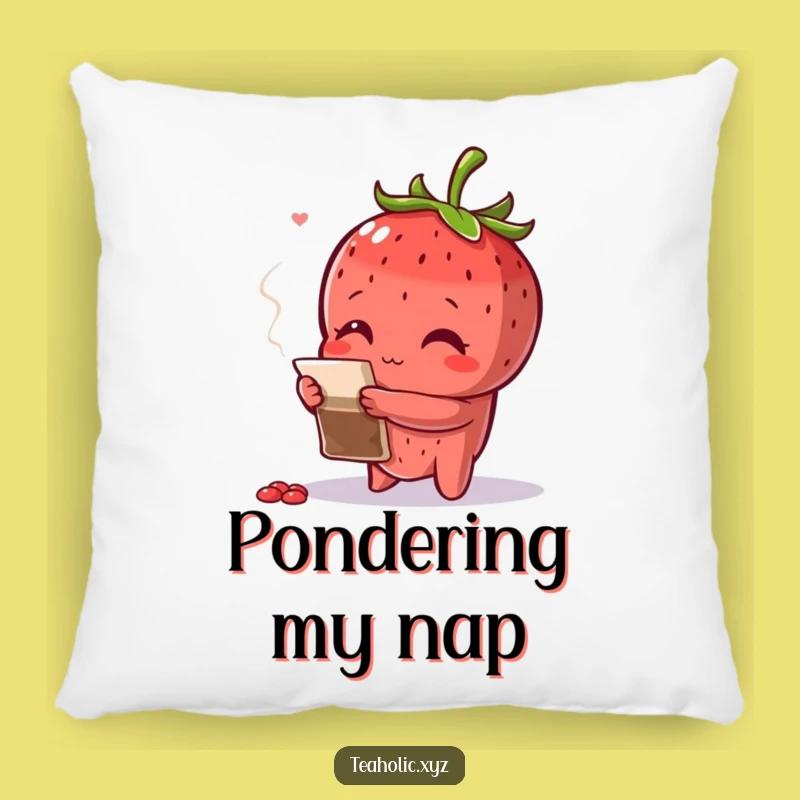 Cozy Funny Curious Strawberry Pillow - Warm Inspection Cushion Gift