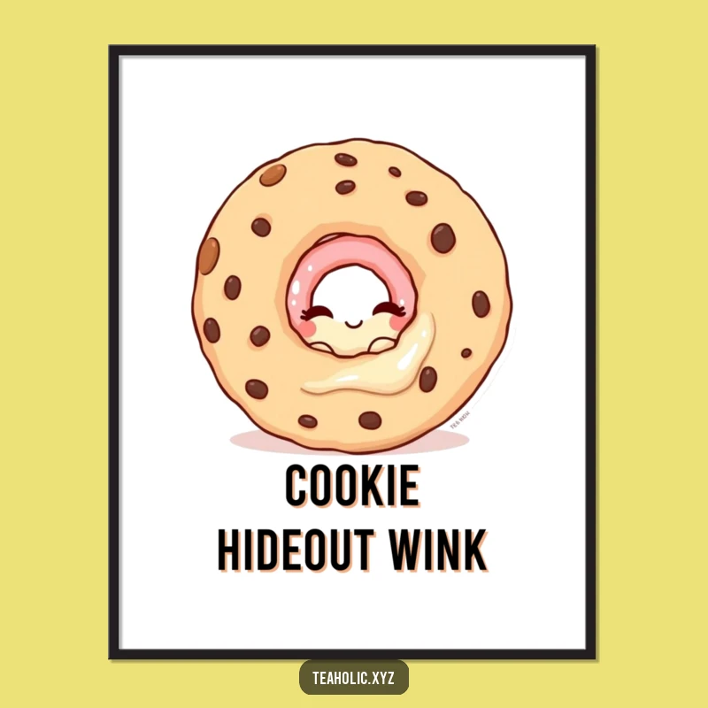 Downloadable Mischief: Funny Donut Cookie Art Print - Instant Fun