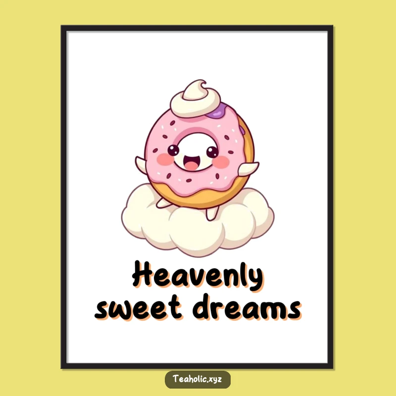 Funny Bubbly Donut Digital Art: Instant Playful Decor for Your Walls